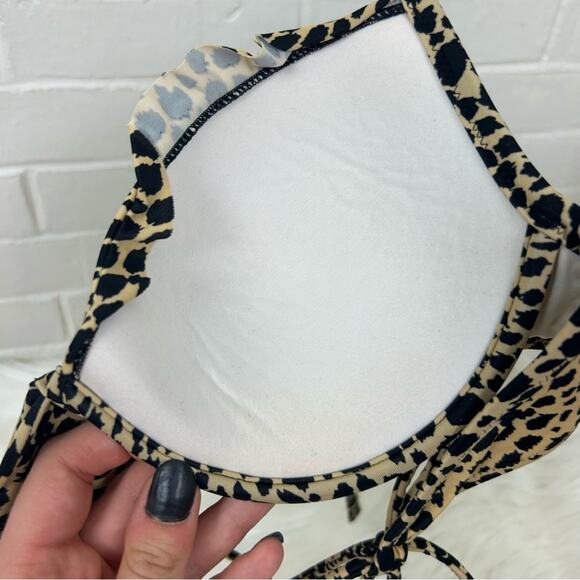 Victoria’s Secret Cheetah Animal Print Bikini Swim Top Size 36C - Picture 6 of 9